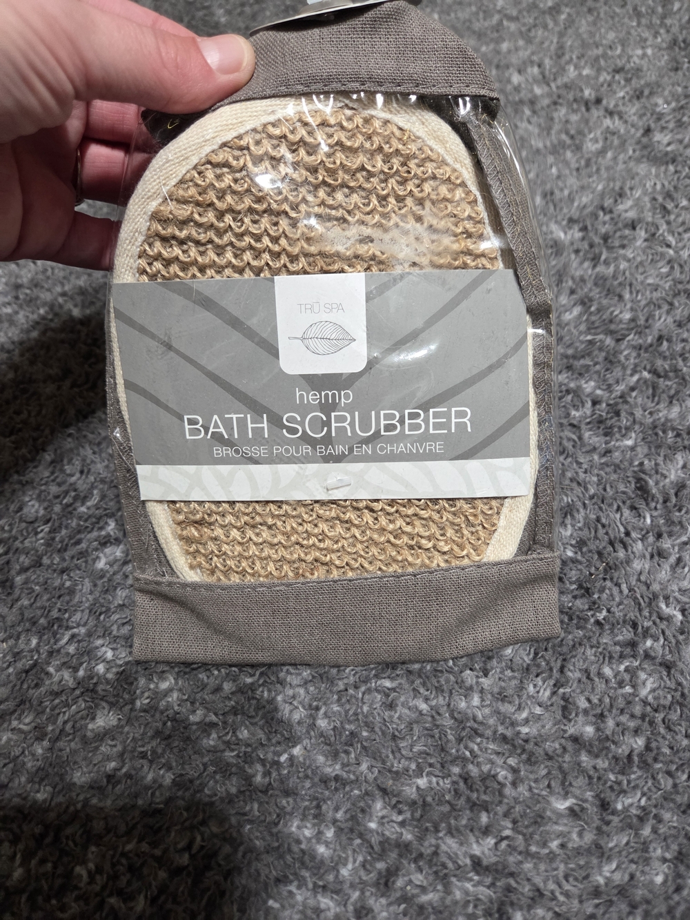 Hemp Bath Scrubber — Natural/Taupe Exfoliating Pad